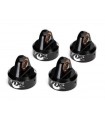 TRX8456 Capuchons d’amortisseurs, aluminium (anodisé noir), amortisseurs Fox (4)