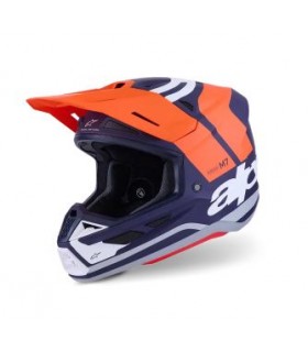 S-M7 CORE HELMET ECE06 408 - ORANGE BLUE MATT