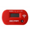 Compteur d'heures SCAR Sans-fil avec Velcro rouge