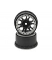 Roues Impulse Pro-Loc Black avec anneaux gris pierre pour X-MAX, PR2763-03