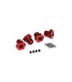 HEXAGONES DE ROUES ANODISÉS ROUGES 17MM (4) - TRAXXAS TRX8654R